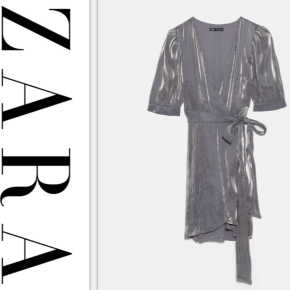 ⬅️ Zara Metallic Effect Dress NWT ➡️ - Picture 8 of 9
